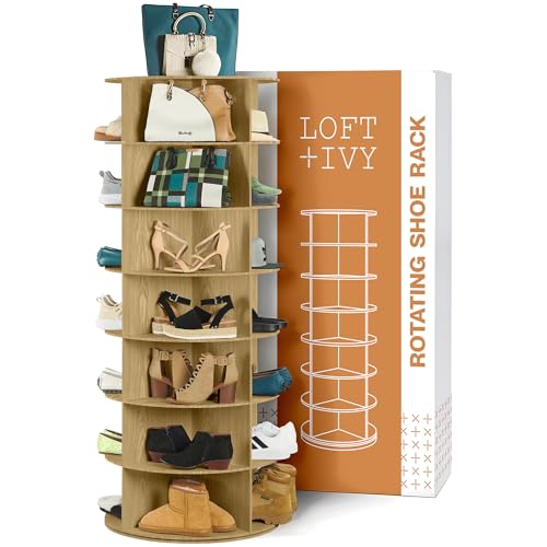 7 Tier Rotating Shoe Rack Tower