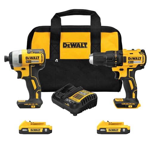 2 Tool DEWALT 20V MAX Cordless Drill Driver Kit