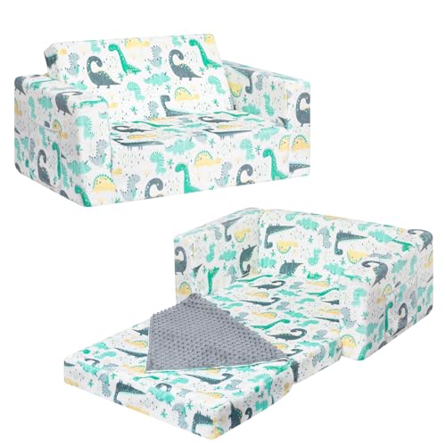 Fold Out Toddler Couch Convertible Sofa Bed with Blanket