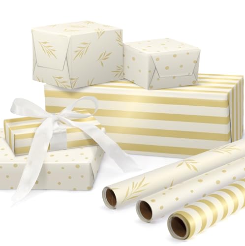 3 Roll Gift Wrapping Paper Set