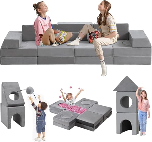 22 Piece Modular Kids Play Couch Convertible Furniture