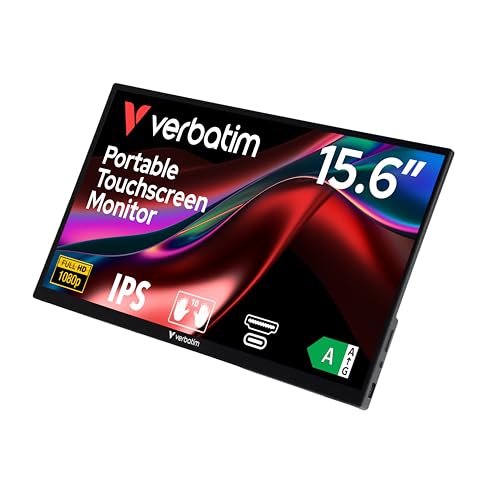 Verbatim 15.6" Portable Touchscreen USB-C HDMI Monitor