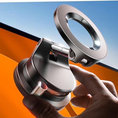 MagSafe Magnetic Car Phone Mount with Suction Base