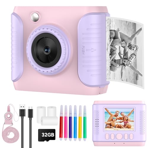 1080P Instant Print Kids Camera with 32GB Card