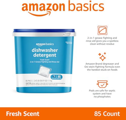 85 Count Amazon Basics Dishwasher Detergent Pacs