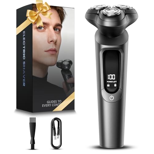 Waterproof Rechargeable Electric Shaver with Pop-Up Trimmer