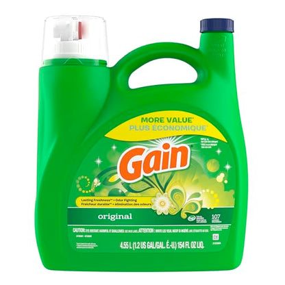 107 Loads Gain Liquid Laundry Detergent with Febreze