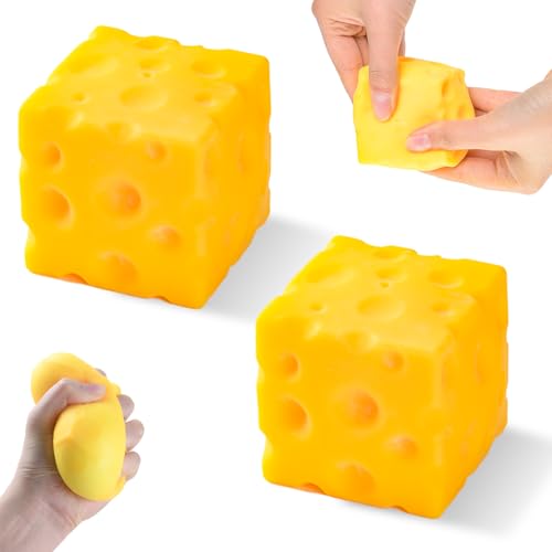 2 Pack Cheese Squishy Stress Relief Fidget Toys