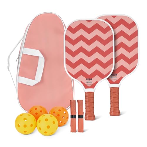 2 Pack Amazon Basics Carbon Fiber Pickleball Paddles Set
