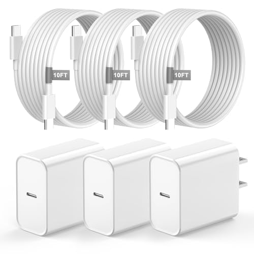 3 Pack 20W USB C iPhone Fast Charger Set