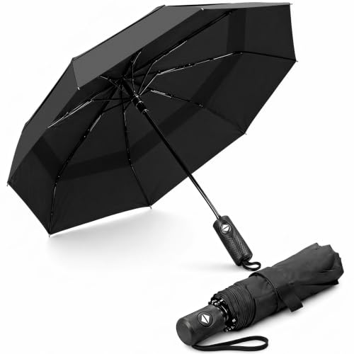 Ambernas Windproof Automatic Folding Travel Umbrella