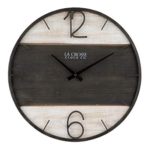 La Crosse Technology 16-Inch Ironwood Wall Clock