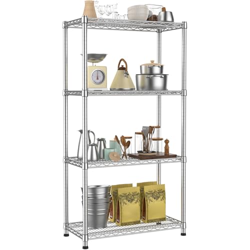 Heavy Duty 4-Tier Metal Wire Shelving Unit