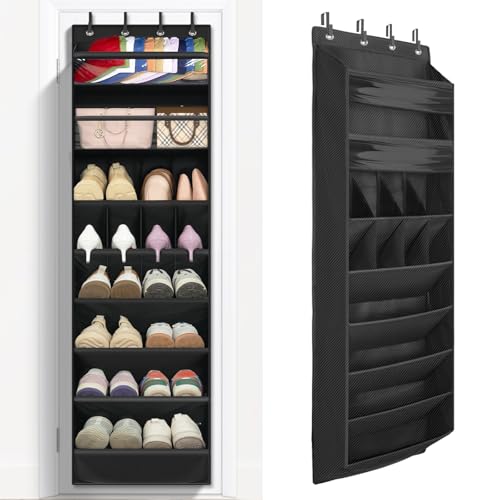 1 Pack Over Door 8-Shelf Shoe Organizer