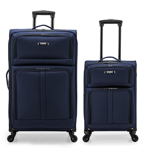 2 Piece Softside Expandable Spinner Luggage Set