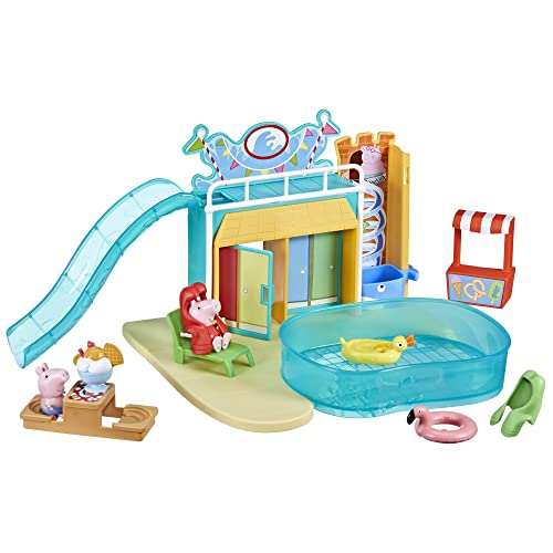 Peppa Pig Waterpark Playset with 2 Figures, Preschool Toy