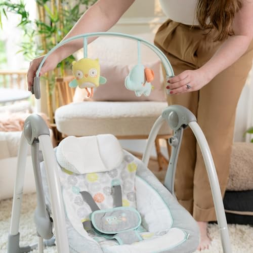 Ingenuity 5-Speed Portable Baby Swing with Toys