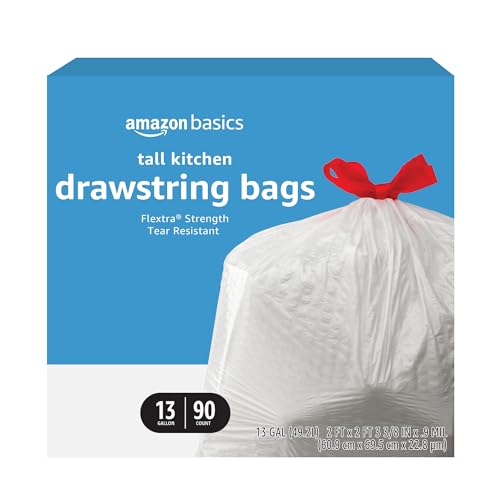 90 Count Amazon Basics 13 Gallon Kitchen Trash Bags