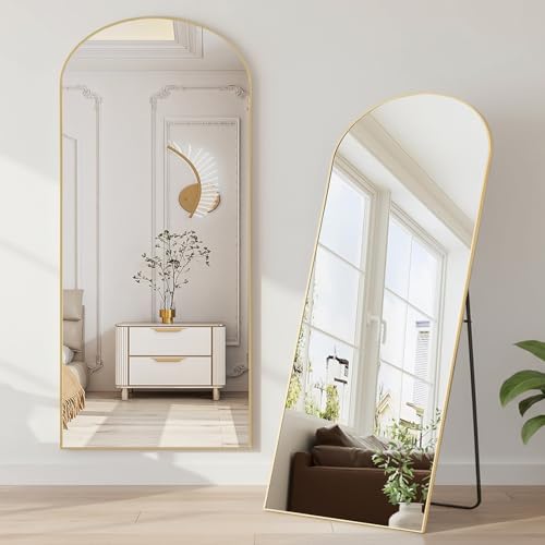 Arched Shatterproof Full Length Floor Mirror