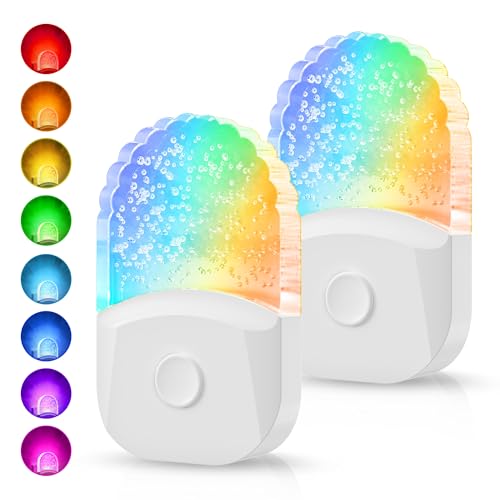 2 Pack DORESshop Dusk-to-Dawn Color Changing Night Lights