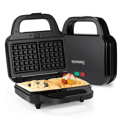 8 Inch Belgian Waffle Maker Non-Stick Removable Plates