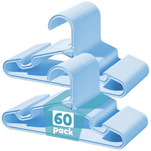 60 Pack Kids Non-Slip Interlocking Clothes Hangers