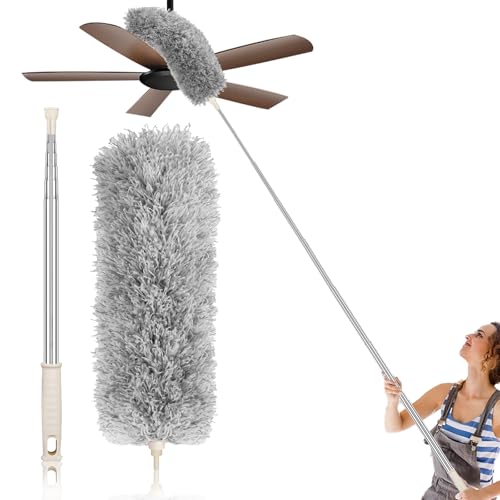 Extendable Microfiber Ceiling Fan and High Reach Duster