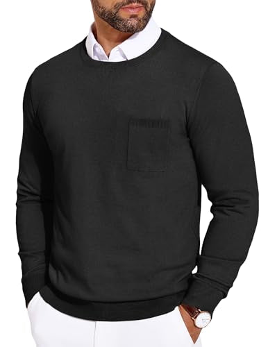 Men's Slim Fit Lightweight Crew Neck Pullover Sweater