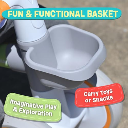Toddler Balance Bike with Adjustable Seat and Basket