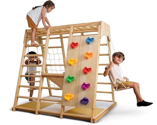 Avenlur 6-in-1 Wooden Indoor Playground Jungle Gym