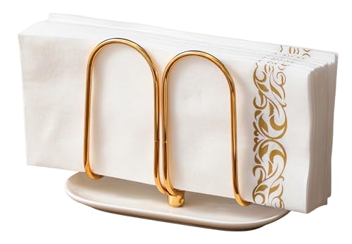 Vertical Napkin Holder with Weighted Ceramic Base