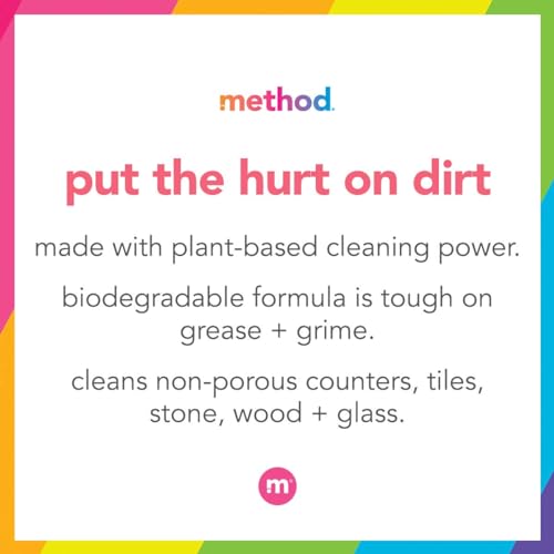 Method All-Purpose Cleaner Spray, French Lavender, Plant-Based and Biodegradable Formula Perfect for Most Counters, Tiles and More, 28 Fl Oz, (Pack of 8)