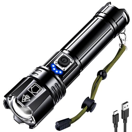 Rechargeable High Lumens Zoomable LED Flashlight