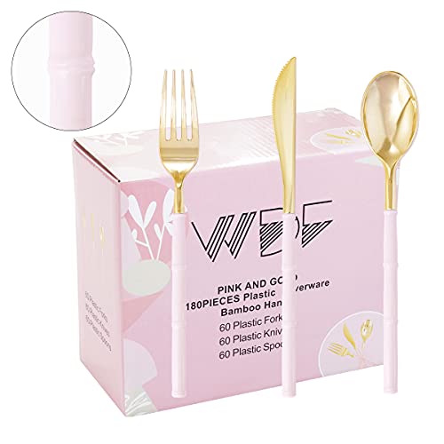180 Pack Plastic Silverware Disposable Cutlery Set Utensils