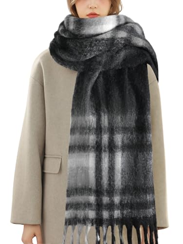 Warm Plaid Winter Blanket Scarf Shawl