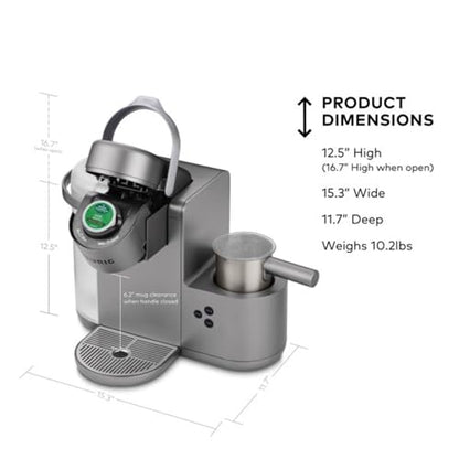 Keurig K-Cafe Special Edition Single Serve K-Cup Pod Coffee, Latte and Cappuccino Maker, Nickel