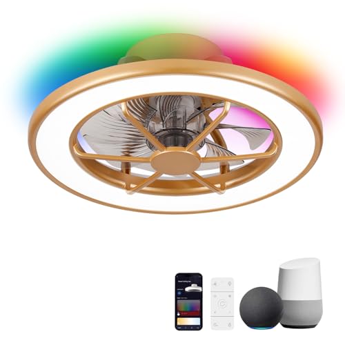 18 Inch Smart Ceiling Fan with Lights, Alexa Compatible
