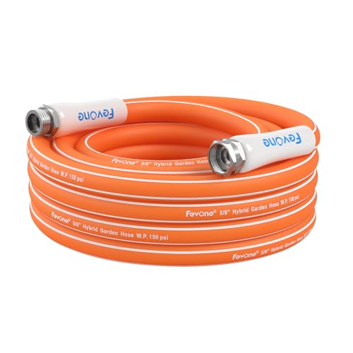 Fevone Garden Hose 3 ft x 5/8", Hose Reel Leader Hose, Lead In Water Hose, Fits Hoses/Pipes of All Replacement/Replaceable Parts, Solid Aluminum Fittings - Zero Leak