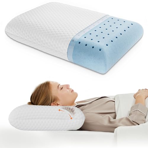 Memory Foam Cooling Bed Pillow with Washable Cover