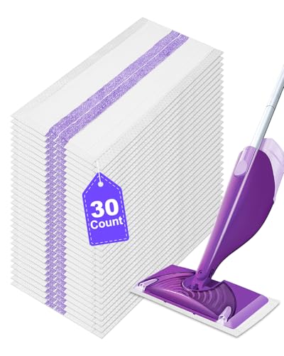 30 Pack Disposable Mop Pads Compatible with Swiffer WetJet