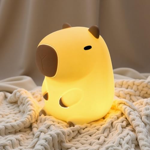 Rechargeable Dimmable Capybara Silicone Night Light