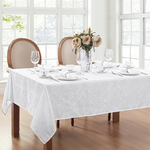 Elrene Waterproof Damask Tablecloth 60 x 144 Oblong