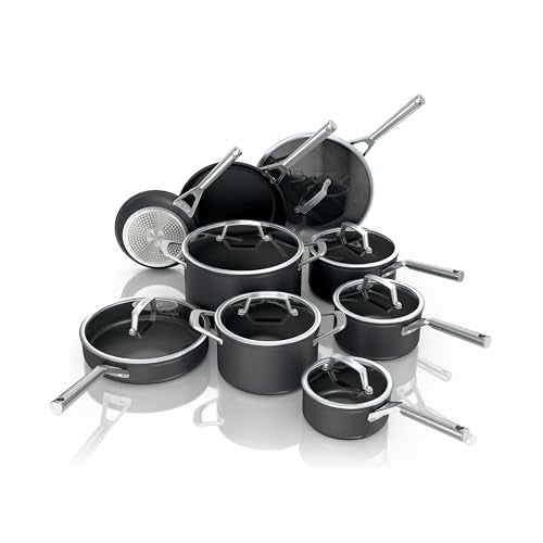 16 Piece Ninja NeverStick Nonstick Pots and Pans Set