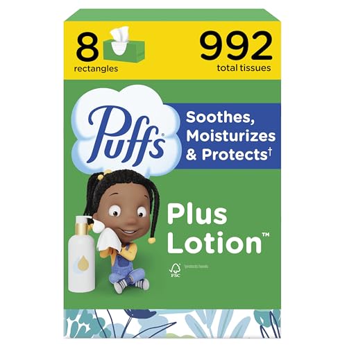 8 Pack Puffs Plus Lotion Facial Tissues