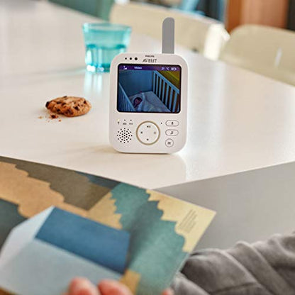 PHILIPS Avent Digital Baby Monitor with Camera and Audio, 3.5" Display Baby Camera Monitor with 2-Way Talk, Night Vision, Temperature, 980ft Range, Video Baby Monitor with No Wi-fi, Lullabies