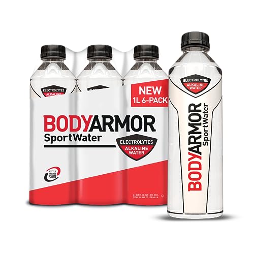 6 Pack BODYARMOR SportWater Alkaline Water 1L Bottles
