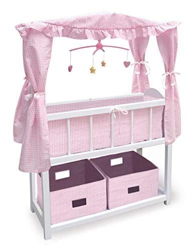 Badger Basket Doll Crib with Bedding and Storage
