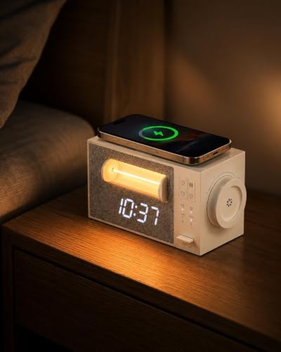 Sunrise Alarm Clock with Sound Machine and Wireless Charger