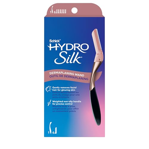 Schick Hydro Silk Dermaplaning Face Razor with 6 Blades