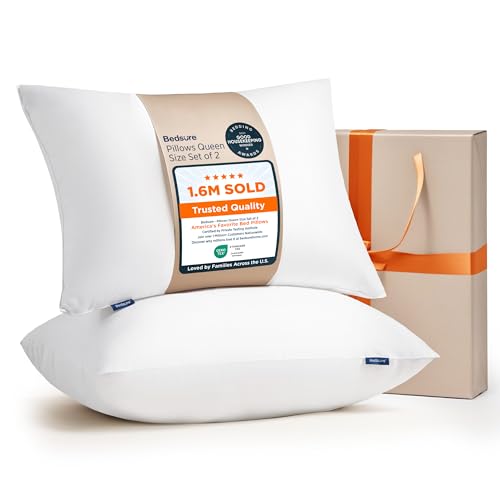 2 Pack Bedsure Queen Down Alternative Bed Pillows
